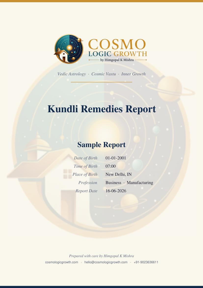 Cover — Kundli Remedies Report