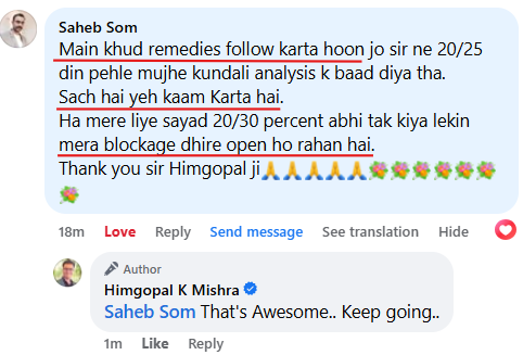 Saheb Som — Trust in Kundli Guidance